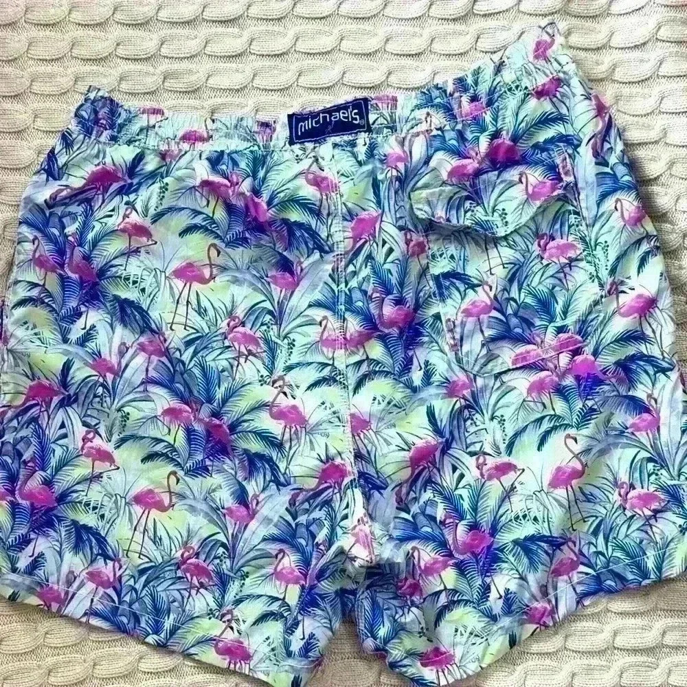 Michael’s Cyclist Liner Swim Trunks XXL Navy Flamingo